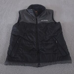 Columbia Vest Mens L Black Electro Amp Core Omni-Heat Heated Battery Puffer